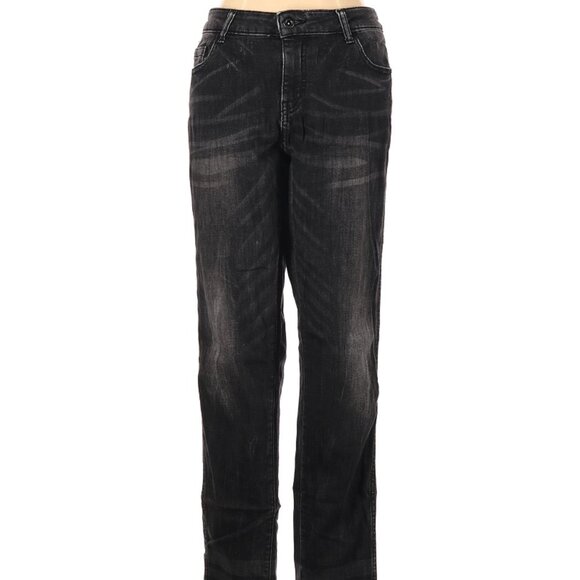 ZARA Z1975 Basic Black Wash Soft Denim Jeans - Picture 1 of 4